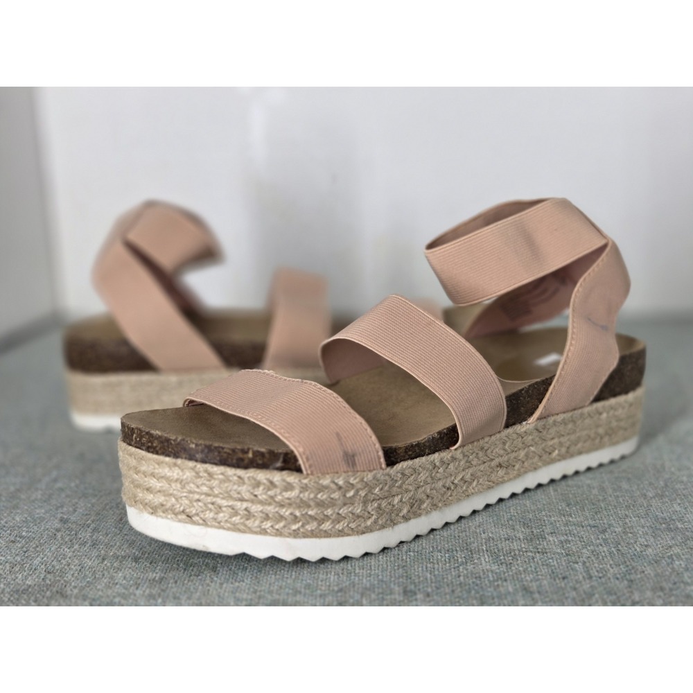 Report Platform Wedge Sandals Womens Size 10 Espadrille Ankle Strap Open Toe